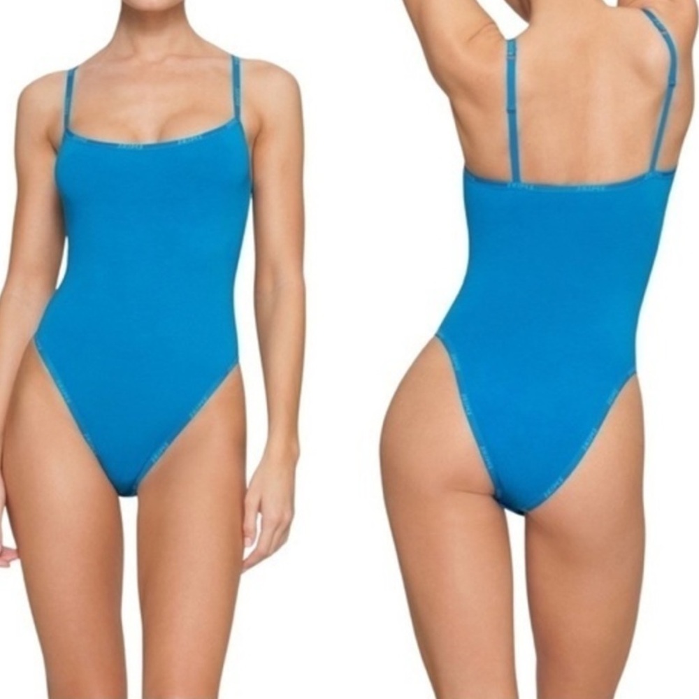 Skims Cotton Logo Bodysuit